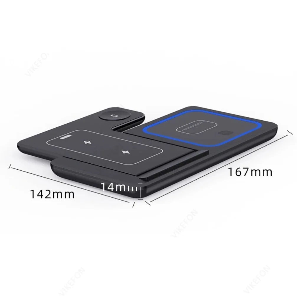Foldable 3 in 1 Wireless Charging Station for Phone